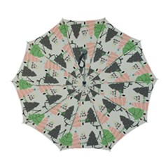 Christmas Trees Icons Automatic Folding Umbrella with Case (Large) from ArtsNow.com
