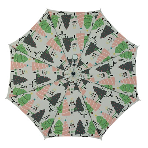 Christmas Trees Icons Automatic Folding Umbrella with Case (Medium) from ArtsNow.com