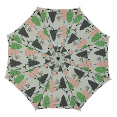 Christmas Trees Icons Automatic Folding Umbrella with Case (Medium) from ArtsNow.com