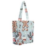 Christmas Cartoon Pattern Everyday Shoulder Bag with Pouch Bag