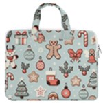 Christmas Cartoon Pattern MacBook Pro 15  Double Pocket Laptop Bag 