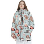 Christmas Cartoon Pattern Women s Multi Pockets Zip Ski and Snowboard Waterproof Breathable Jacket