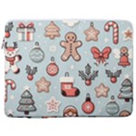 Christmas Cartoon Pattern 17  Vertical Laptop Sleeve Case With Pocket