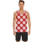 Christmas Snowflakes Background Pattern Men s Wide Collar Tank Top