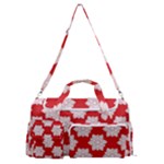 Christmas Snowflakes Background Pattern Sports Gym Duffle Bag with Shoe Compartment