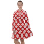 Christmas Snowflakes Background Pattern All Frills Dress