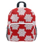 Christmas Snowflakes Background Pattern Kids  Age 5-10 Lightweight School Backpack with Side Pockets