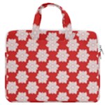 Christmas Snowflakes Background Pattern MacBook Pro 15  Double Pocket Laptop Bag 