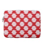 Christmas Snowflakes Background Pattern 14  Vertical Laptop Sleeve Case With Pocket
