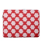 Christmas Snowflakes Background Pattern 15  Vertical Laptop Sleeve Case With Pocket