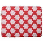 Christmas Snowflakes Background Pattern 17  Vertical Laptop Sleeve Case With Pocket