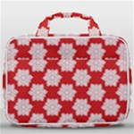 Christmas Snowflakes Background Pattern Travel Toiletry Bag With Hanging Hook