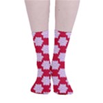 Christmas Snowflakes Background Pattern Smooth Crew Length Tube Socks