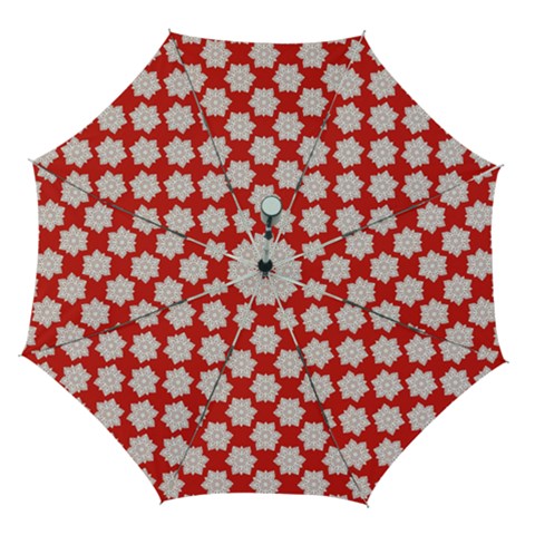 Christmas Snowflakes Background Pattern Automatic Folding Umbrella with Case (Medium) from ArtsNow.com