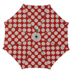 Christmas Snowflakes Background Pattern Automatic Folding Umbrella with Case (Medium)