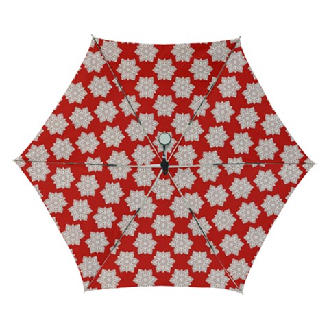 Christmas Snowflakes Background Pattern Automatic Folding Umbrella with Case (Small) from ArtsNow.com