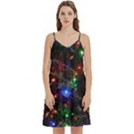 Christmas Lights Mini Camis Dress With Pockets