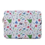 New Year Christmas Winter Pattern 14  Vertical Laptop Sleeve Case With Pocket