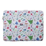 New Year Christmas Winter Pattern 15  Vertical Laptop Sleeve Case With Pocket