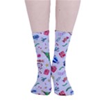 New Year Christmas Winter Pattern Smooth Crew Length Tube Socks