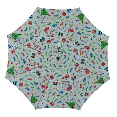 New Year Christmas Winter Pattern Automatic Folding Umbrella with Case (Medium) from ArtsNow.com