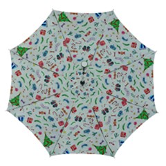 New Year Christmas Winter Pattern Automatic Folding Umbrella with Case (Medium) from ArtsNow.com