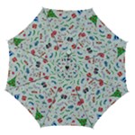 New Year Christmas Winter Pattern Automatic Folding Umbrella with Case (Medium)