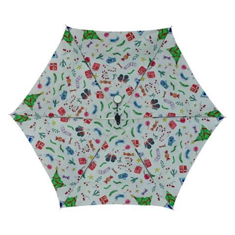 New Year Christmas Winter Pattern Automatic Folding Umbrella with Case (Small) from ArtsNow.com