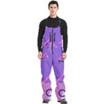Colorful Labstract Wallpaper Theme Men s Front Zip Ski And Snowboard Bib Pants