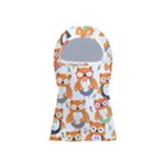 Cute Colorful Owl Cartoon Seamless Pattern Balaclava Face Mask