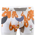 Cute Colorful Owl Cartoon Seamless Pattern Men s Boxer Briefs