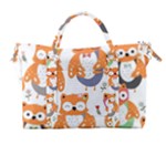 Cute Colorful Owl Cartoon Seamless Pattern Carry-on Travel Shoulder Bag