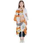Cute Colorful Owl Cartoon Seamless Pattern Kids  Hooded Rain Ponchos