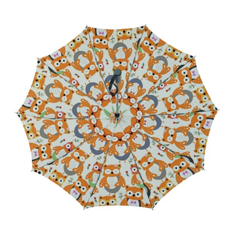 Cute Colorful Owl Cartoon Seamless Pattern Automatic Folding Umbrella with Case (Large) from ArtsNow.com