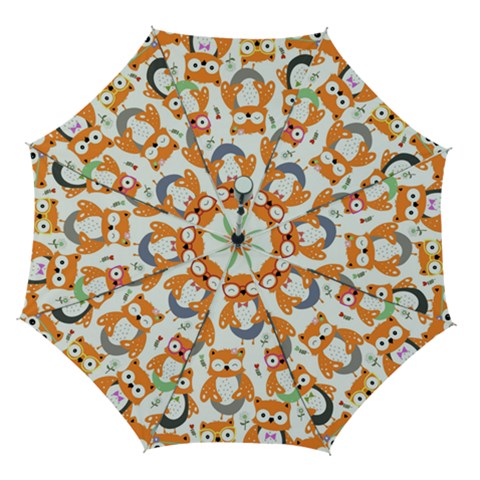 Cute Colorful Owl Cartoon Seamless Pattern Automatic Folding Umbrella with Case (Medium) from ArtsNow.com
