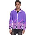 Colorful Labstract Wallpaper Theme Men s High Neck Windbreaker