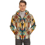 Men s Urban Art Patterned Hooded Jacket - Vibrant Abstract Streetwear 