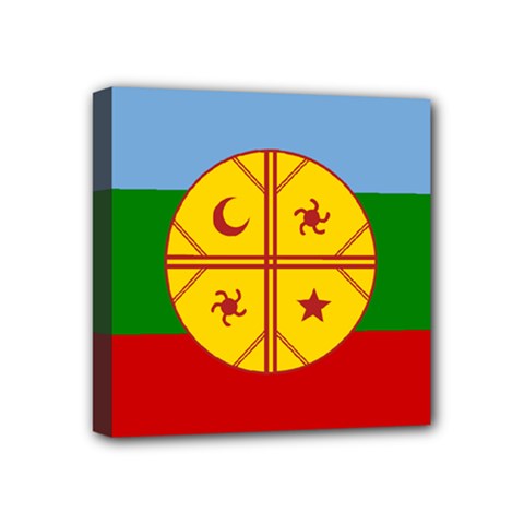 Flag Of The Mapuches Mini Canvas 4  x 4  (Stretched) from ArtsNow.com