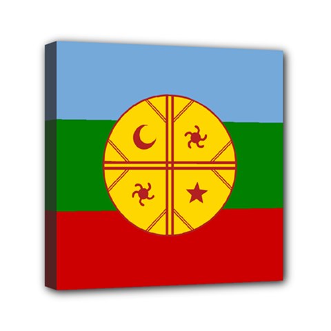 Flag Of The Mapuches Mini Canvas 6  x 6  (Stretched) from ArtsNow.com