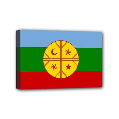 Flag Of The Mapuches Mini Canvas 6  x 4  (Stretched) from ArtsNow.com