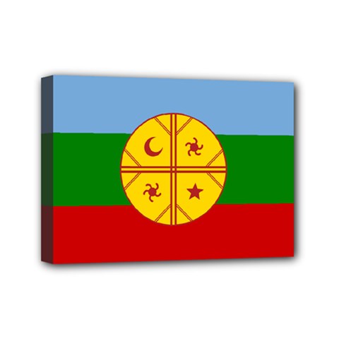 Flag Of The Mapuches Mini Canvas 7  x 5  (Stretched) from ArtsNow.com