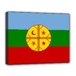 Flag Of The Mapuches Canvas 14  x 11  (Stretched)