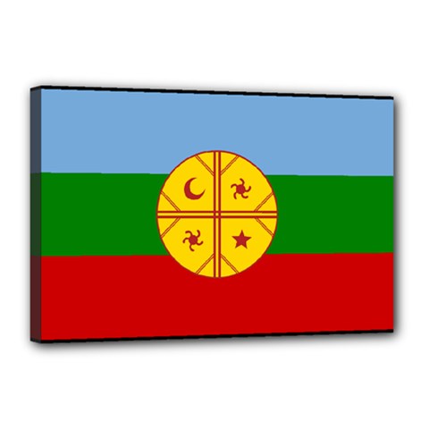 Flag Of The Mapuches Canvas 18  x 12  (Stretched) from ArtsNow.com