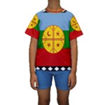 Flag Of The Mapuches Kids  Short Sleeve Swimwear
