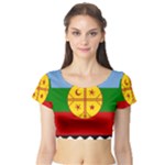 Flag Of The Mapuches Short Sleeve Crop Top