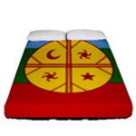 Flag Of The Mapuches Fitted Sheet (Queen Size)