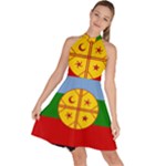 Flag Of The Mapuches Sleeveless Halter Neck A-Line Dress