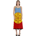 Flag Of The Mapuches Casual Spaghetti Strap Midi Dress