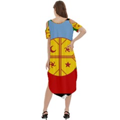 Cold Shoulder Loose Fit Dress With Pockets 