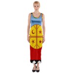 Flag Of The Mapuches Fitted Maxi Dress